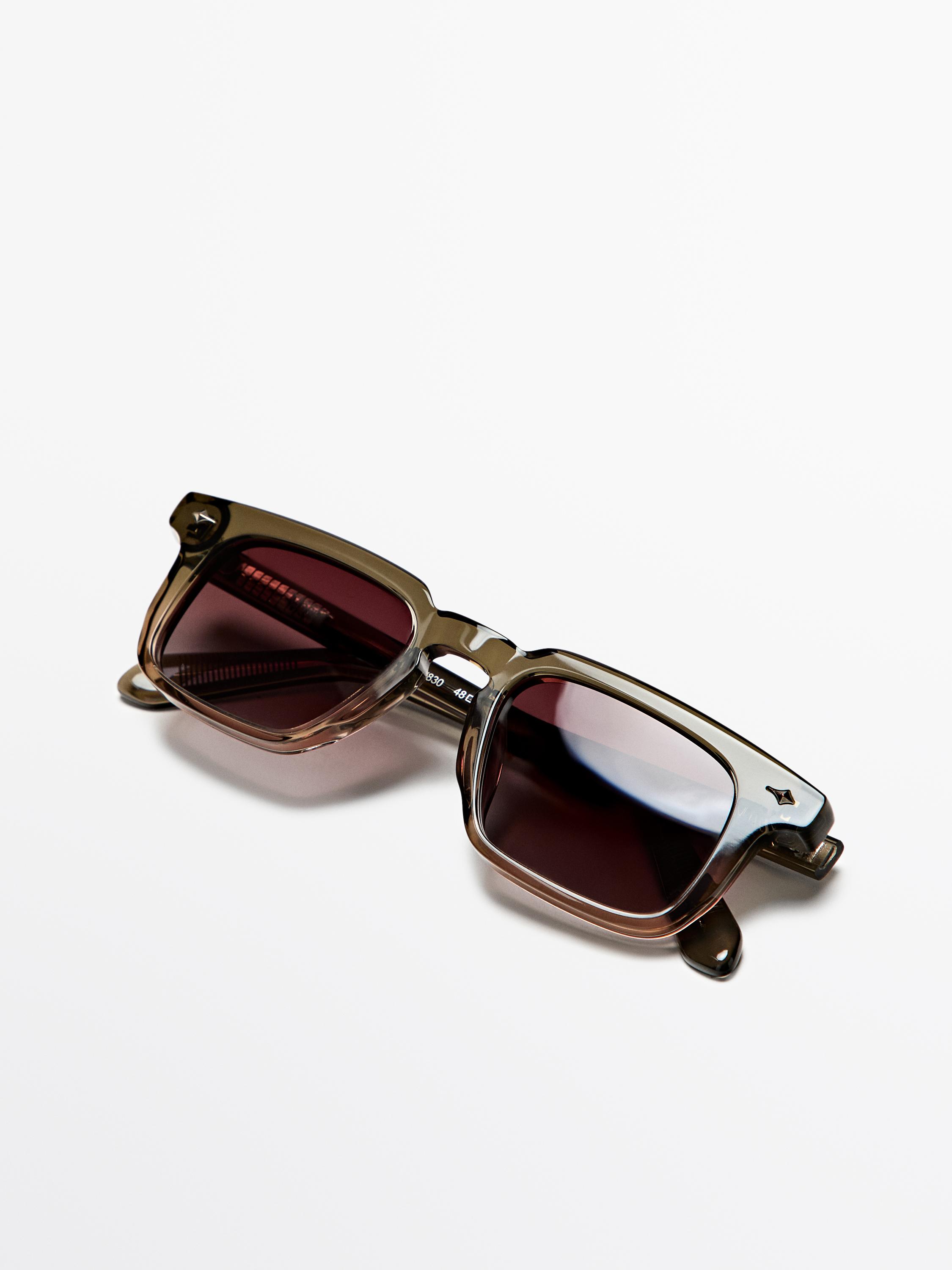 Narrow rectangular sunglasses